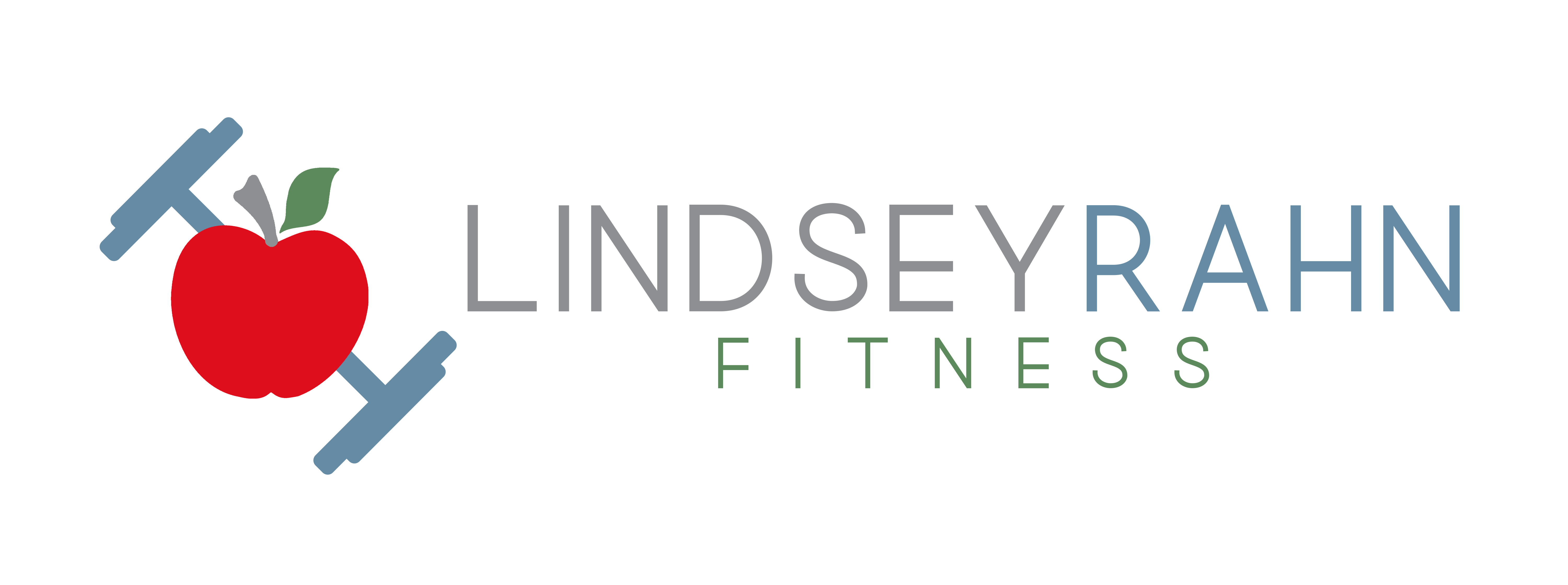 Lindsey Rahn Fitness with apple dumbbell logo